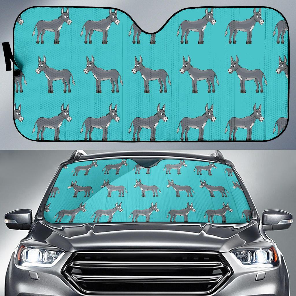 Donkey Pattern Print Design 01 Car Sun Shade-JORJUNE.COM