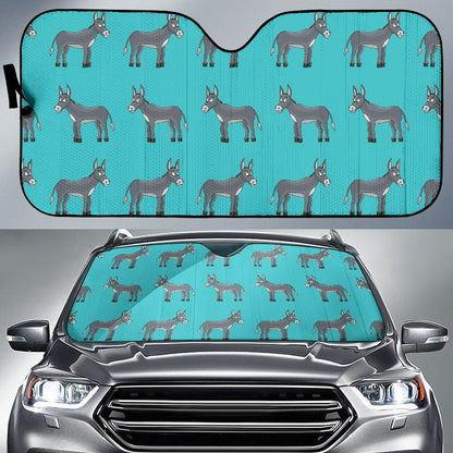 Donkey Pattern Print Design 01 Car Sun Shade-JORJUNE.COM