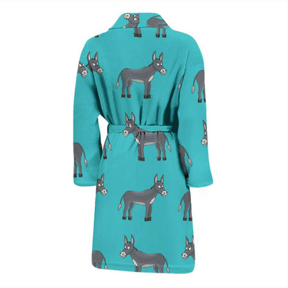 Donkey Pattern Print Design 01 Men Bathrobe-JORJUNE.COM