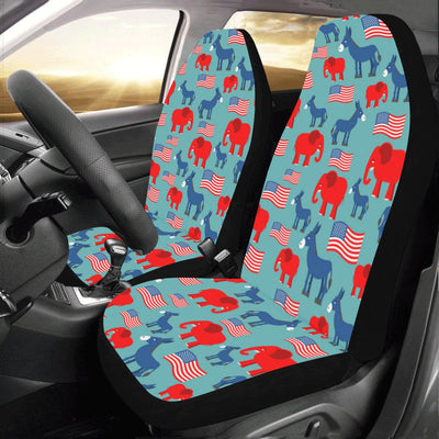 Donkey Red Elephant Pattern Print Design 03 Car Seat Covers (Set of 2)-JORJUNE.COM