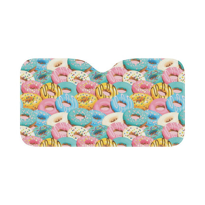Donut Pattern Print Design DN01 Car Sun Shade-JorJune