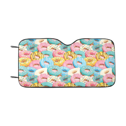 Donut Pattern Print Design DN01 Car Sun Shade-JorJune