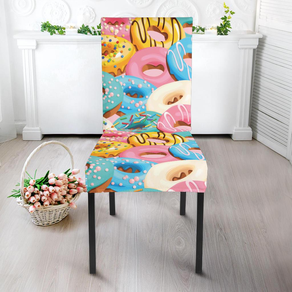 Donut Pattern Print Design DN01 Dining Chair Slipcover-JORJUNE.COM