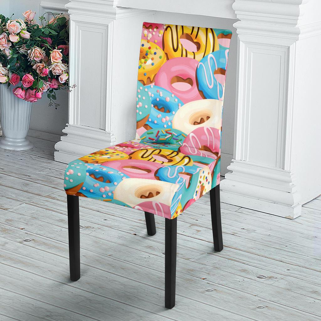 Donut Pattern Print Design DN01 Dining Chair Slipcover-JORJUNE.COM