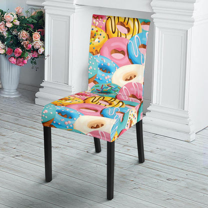 Donut Pattern Print Design DN01 Dining Chair Slipcover-JORJUNE.COM