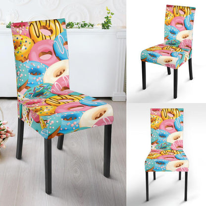 Donut Pattern Print Design DN01 Dining Chair Slipcover-JORJUNE.COM
