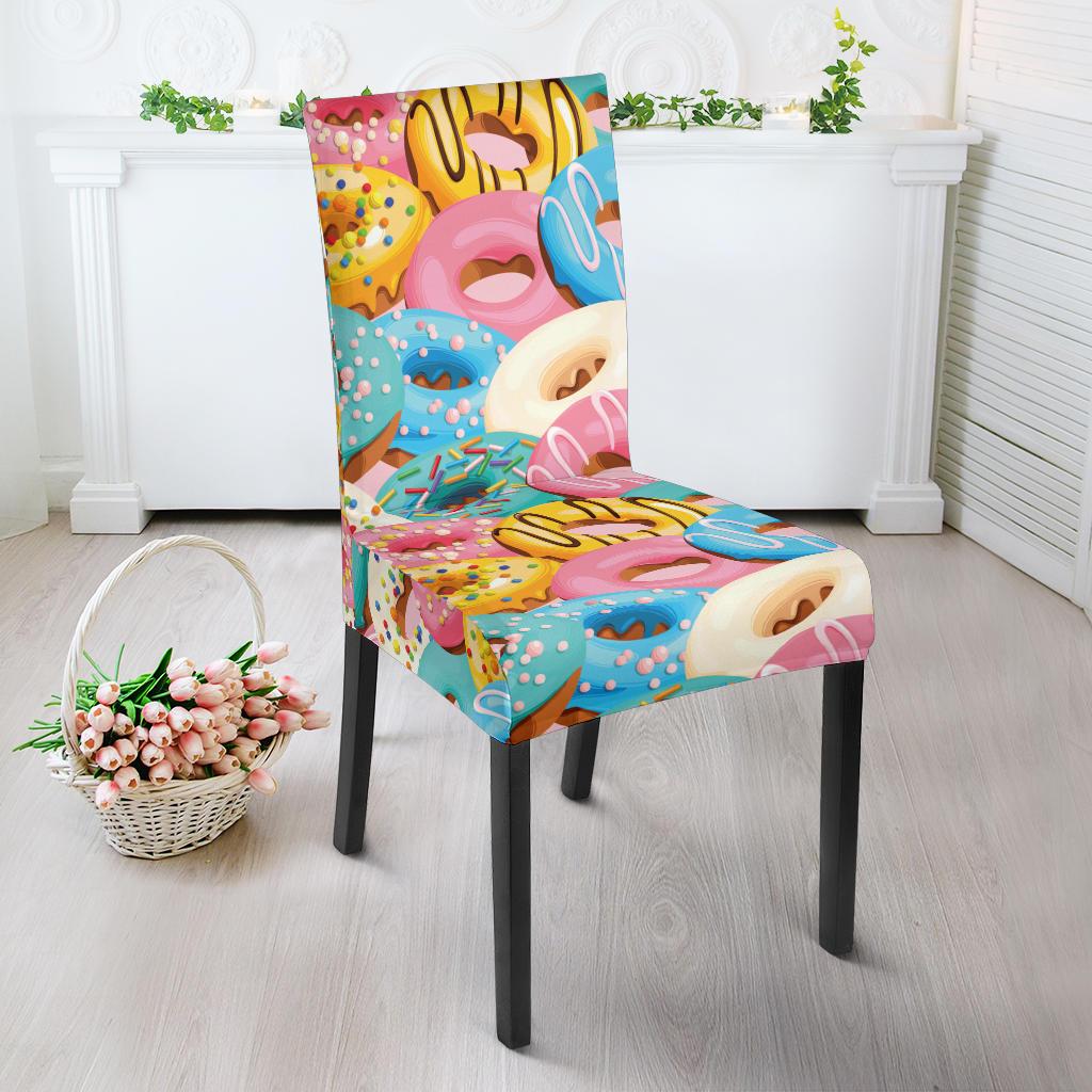 Donut Pattern Print Design DN01 Dining Chair Slipcover-JORJUNE.COM