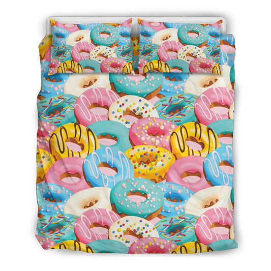Donut Pattern Print Design DN01 Duvet Cover Bedding Set-JORJUNE.COM