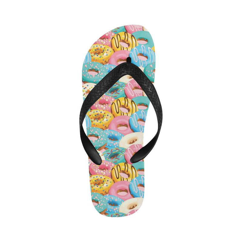 Donut Pattern Print Design DN01 Flip Flops-JorJune