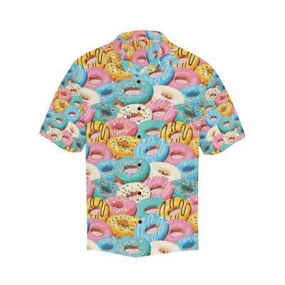 Donut Pattern Print Design DN01 Men Hawaiian Shirt-JorJune