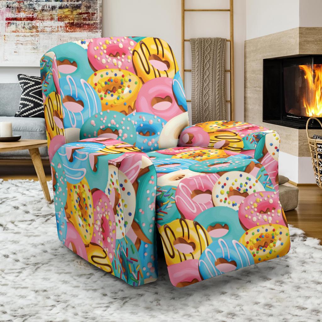 Donut Pattern Print Design DN01 Recliner Slipcover-JORJUNE.COM