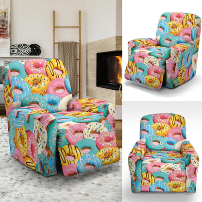 Donut Pattern Print Design DN01 Recliner Slipcover-JORJUNE.COM