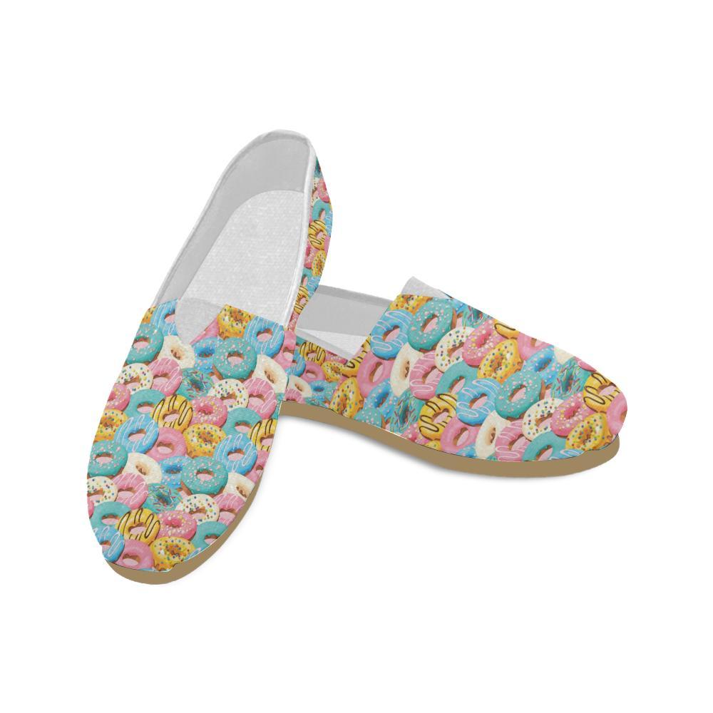 Donut Pattern Print Design DN01 Women Casual Shoes-JorJune.com