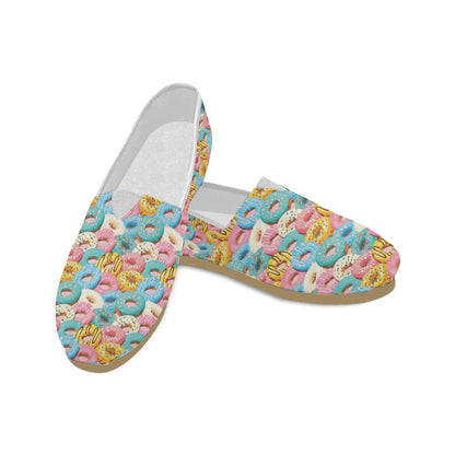 Donut Pattern Print Design DN01 Women Casual Shoes-JorJune.com