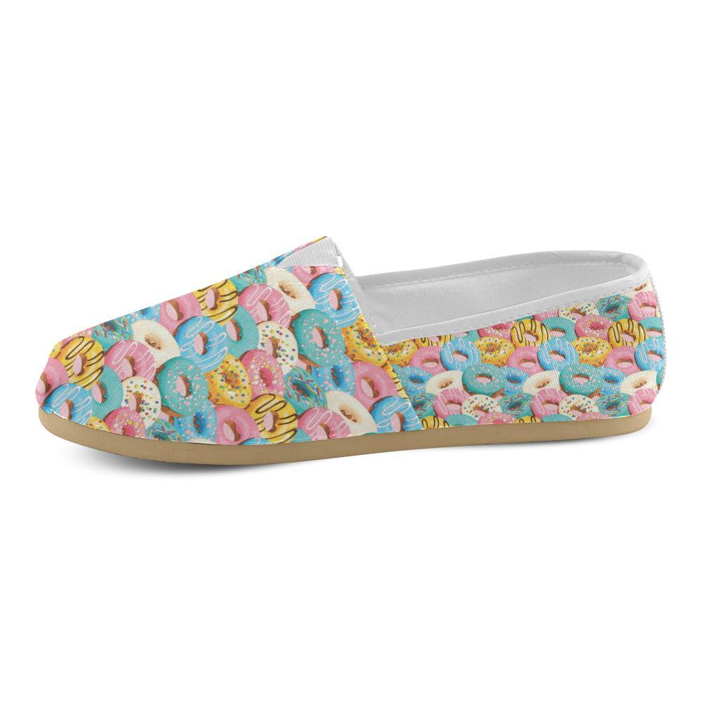 Donut Pattern Print Design DN01 Women Casual Shoes-JorJune.com