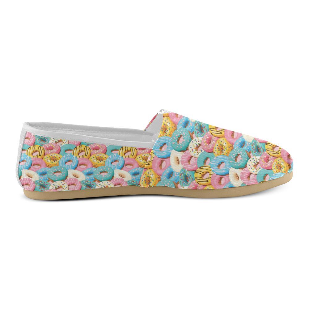 Donut Pattern Print Design DN01 Women Casual Shoes-JorJune.com