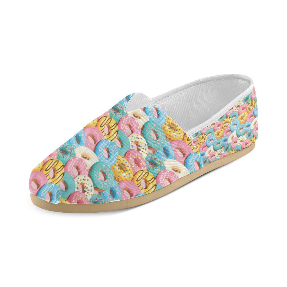 Donut Pattern Print Design DN01 Women Casual Shoes-JorJune.com