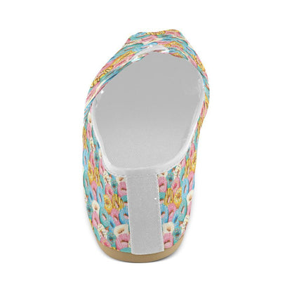 Donut Pattern Print Design DN01 Women Casual Shoes-JorJune.com