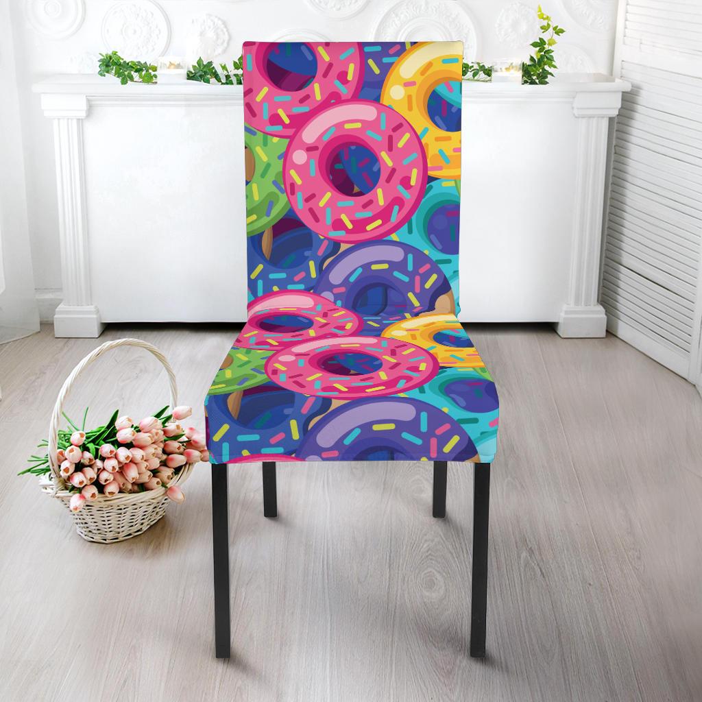 Donut Pattern Print Design DN010 Dining Chair Slipcover-JORJUNE.COM
