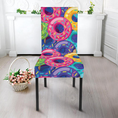 Donut Pattern Print Design DN010 Dining Chair Slipcover-JORJUNE.COM