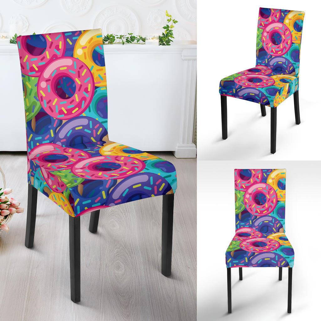 Donut Pattern Print Design DN010 Dining Chair Slipcover-JORJUNE.COM