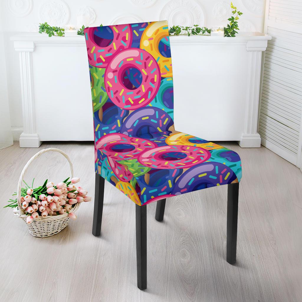 Donut Pattern Print Design DN010 Dining Chair Slipcover-JORJUNE.COM