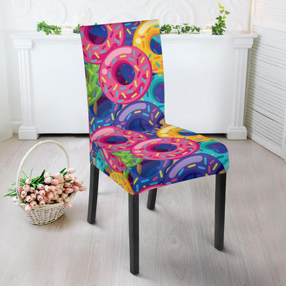 Donut Pattern Print Design DN010 Dining Chair Slipcover-JORJUNE.COM