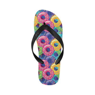 Donut Pattern Print Design DN010 Flip Flops-JorJune