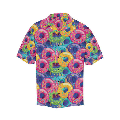 Donut Pattern Print Design DN010 Men Hawaiian Shirt-JorJune