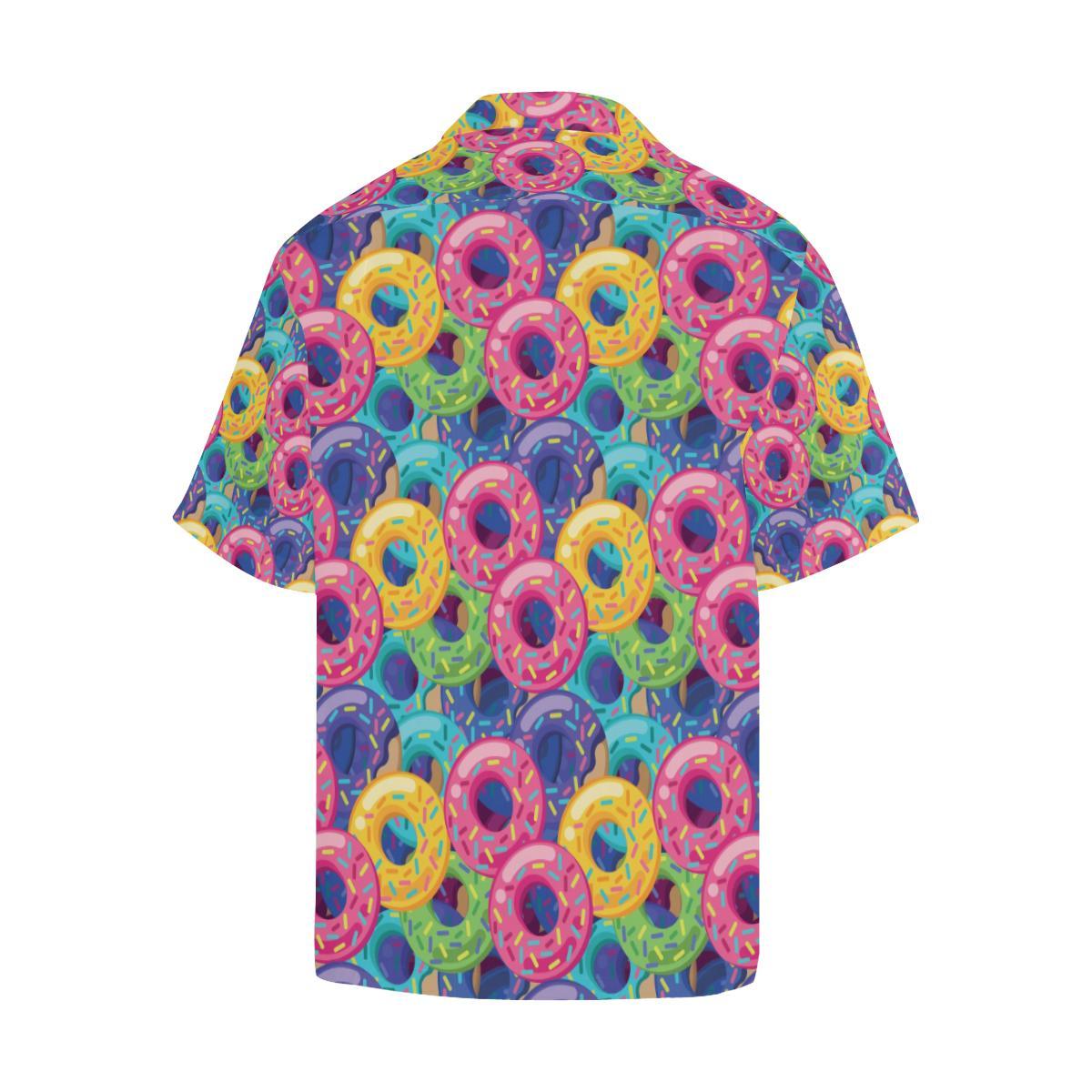 Donut Pattern Print Design DN010 Men Hawaiian Shirt-JorJune