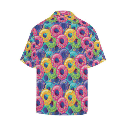 Donut Pattern Print Design DN010 Men Hawaiian Shirt-JorJune