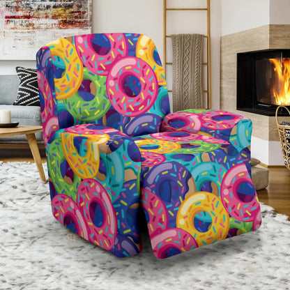 Donut Pattern Print Design DN010 Recliner Slipcover-JORJUNE.COM