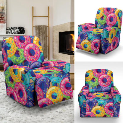 Donut Pattern Print Design DN010 Recliner Slipcover-JORJUNE.COM