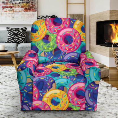 Donut Pattern Print Design DN010 Recliner Slipcover-JORJUNE.COM