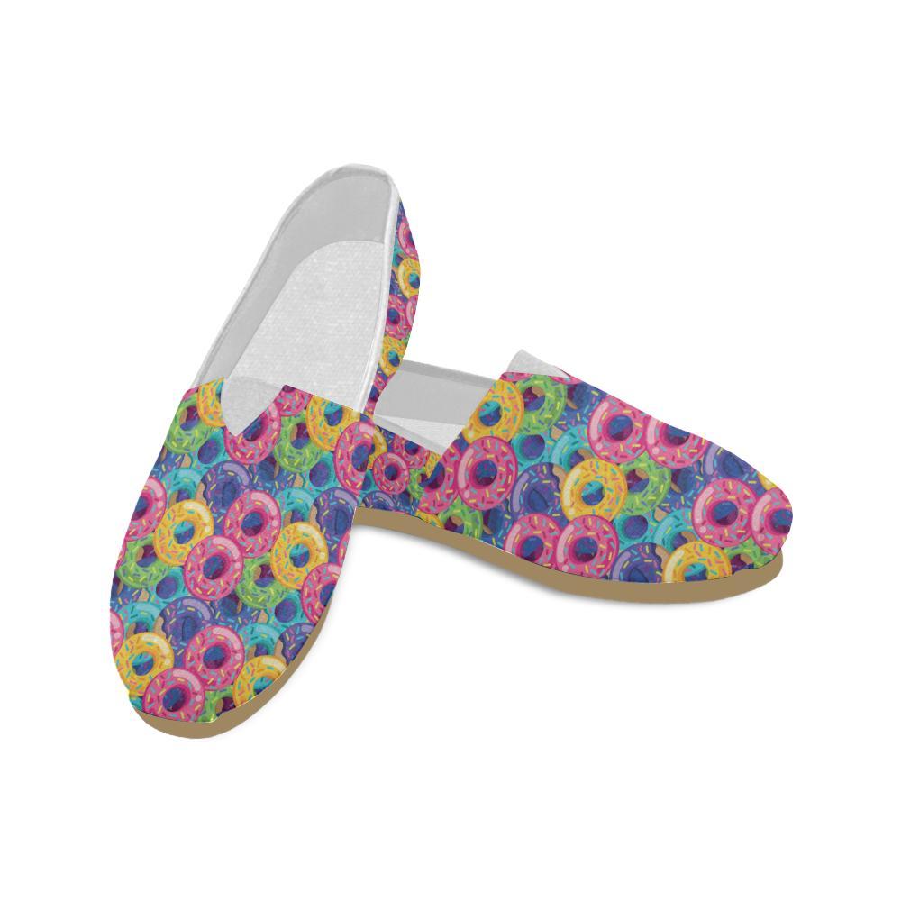 Donut Pattern Print Design DN010 Women Casual Shoes-JorJune.com