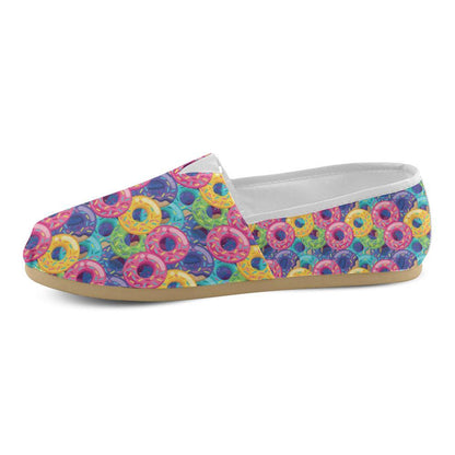 Donut Pattern Print Design DN010 Women Casual Shoes-JorJune.com