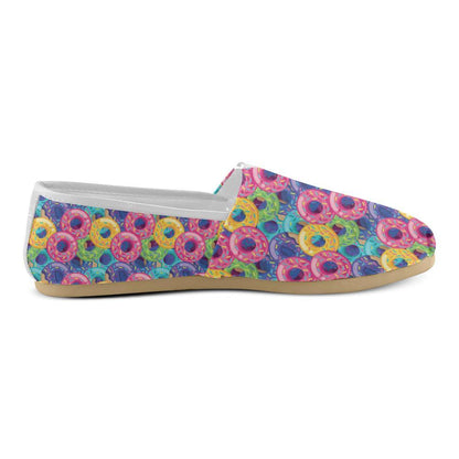 Donut Pattern Print Design DN010 Women Casual Shoes-JorJune.com
