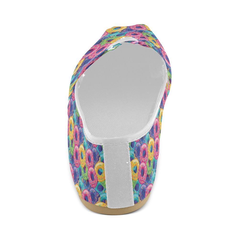 Donut Pattern Print Design DN010 Women Casual Shoes-JorJune.com