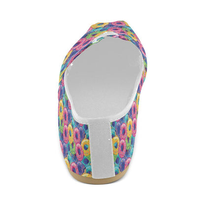 Donut Pattern Print Design DN010 Women Casual Shoes-JorJune.com