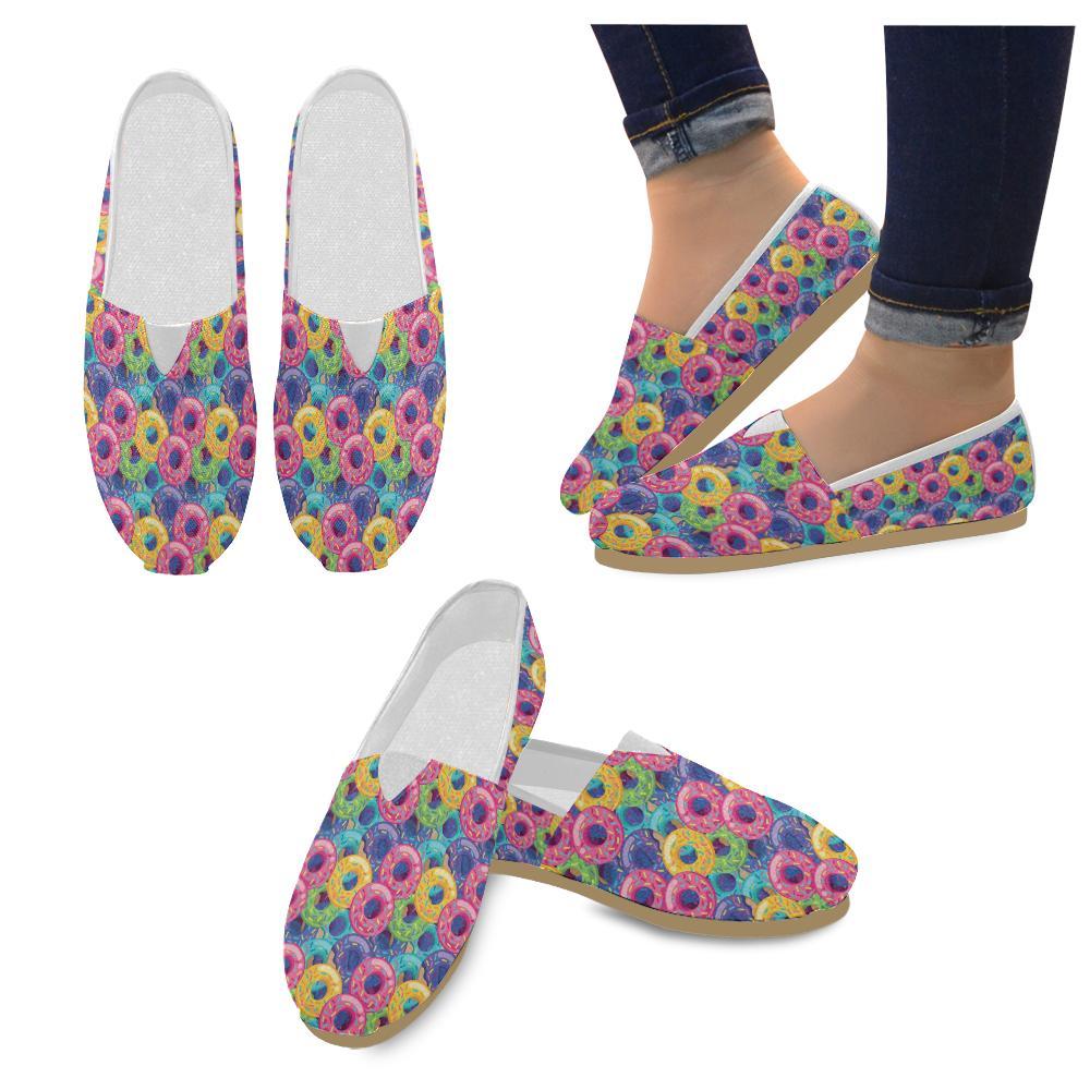 Donut Pattern Print Design DN010 Women Casual Shoes-JorJune.com