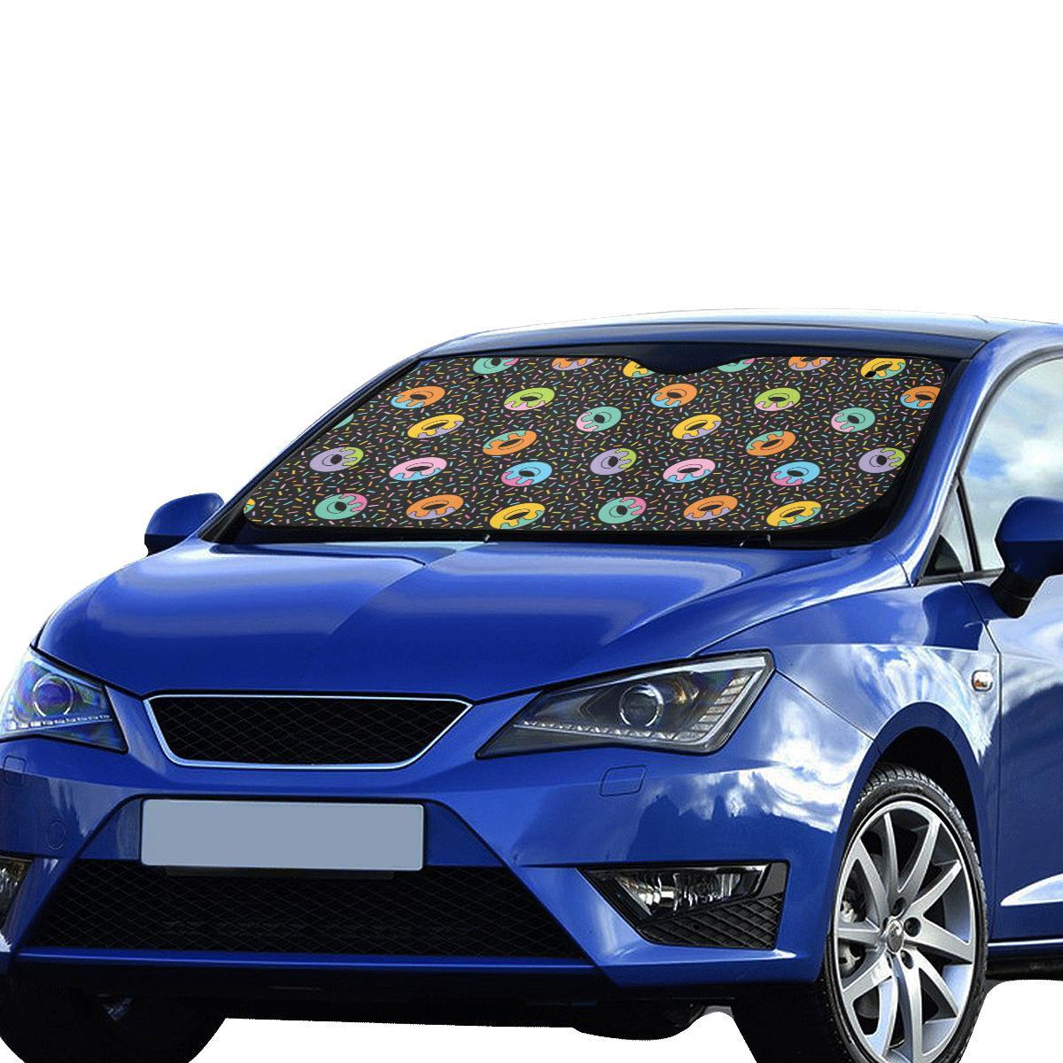 Donut Pattern Print Design DN012 Car Sun Shade-JorJune
