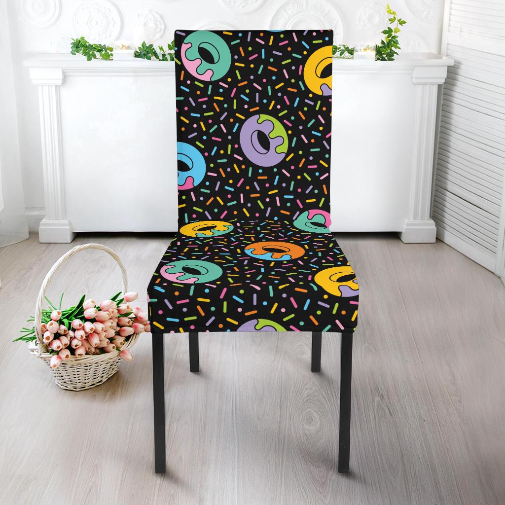 Donut Pattern Print Design DN012 Dining Chair Slipcover-JORJUNE.COM