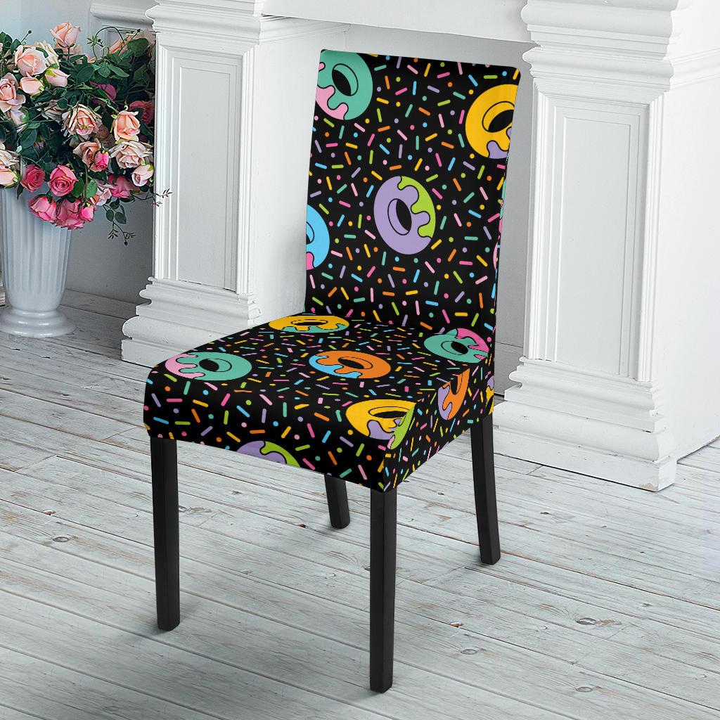 Donut Pattern Print Design DN012 Dining Chair Slipcover-JORJUNE.COM