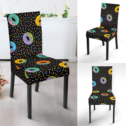 Donut Pattern Print Design DN012 Dining Chair Slipcover-JORJUNE.COM