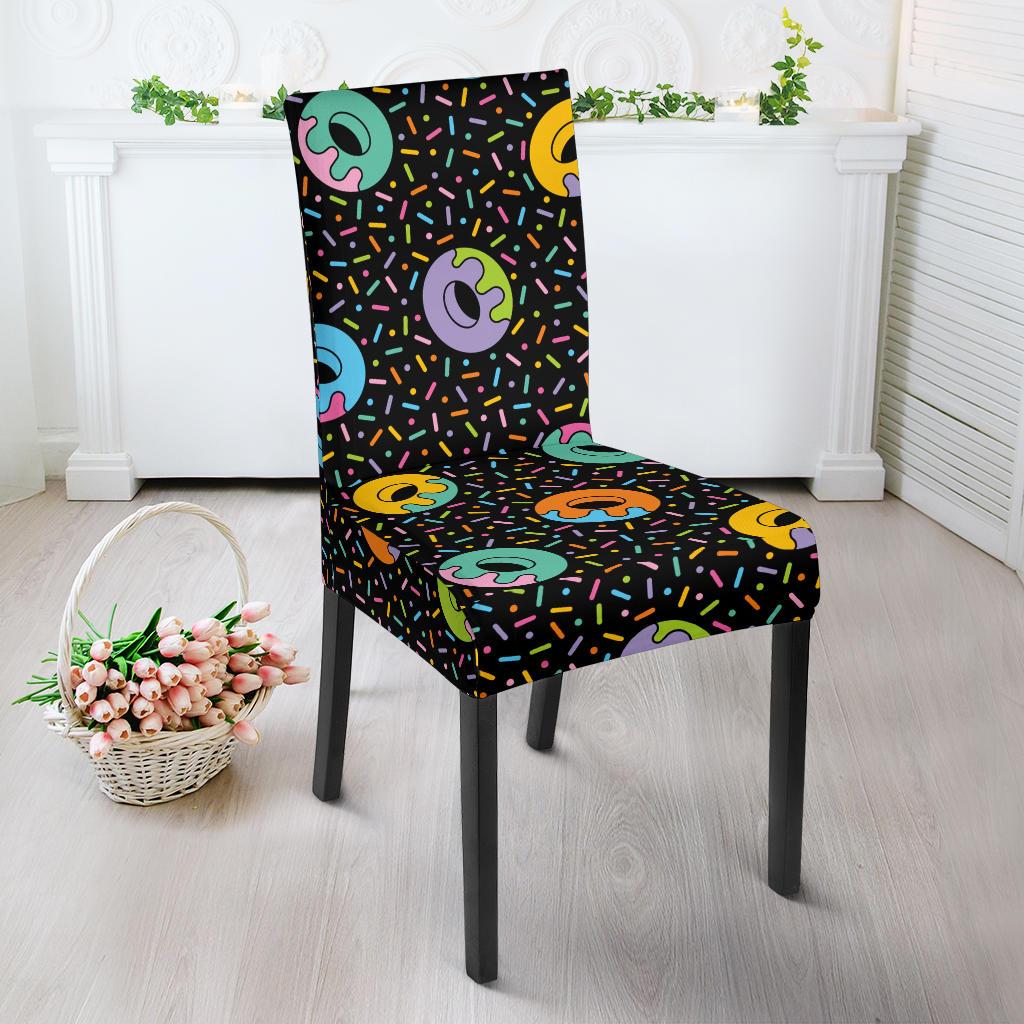 Donut Pattern Print Design DN012 Dining Chair Slipcover-JORJUNE.COM
