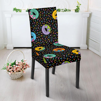 Donut Pattern Print Design DN012 Dining Chair Slipcover-JORJUNE.COM