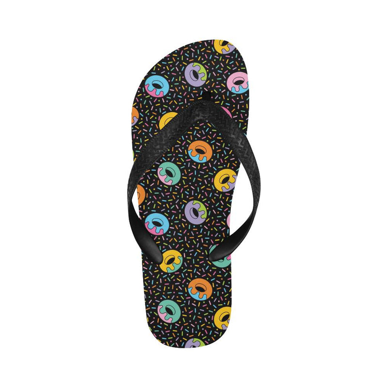 Donut Pattern Print Design DN012 Flip Flops-JorJune