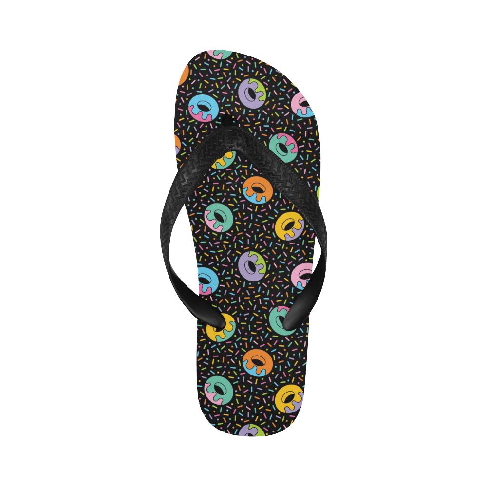 Donut Pattern Print Design DN012 Flip Flops-JorJune