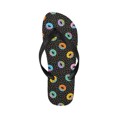 Donut Pattern Print Design DN012 Flip Flops-JorJune