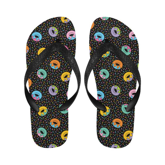 Donut Pattern Print Design DN012 Flip Flops-JorJune